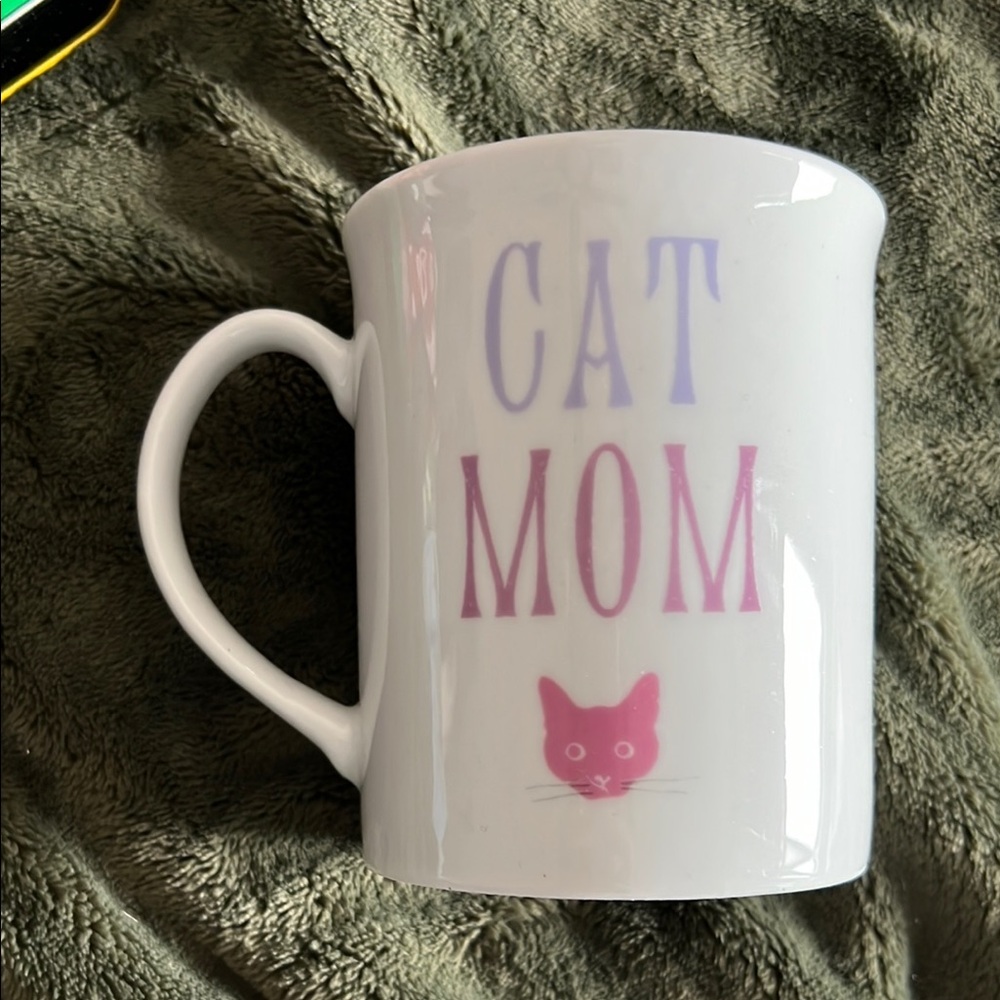 Cat Mom White Mug